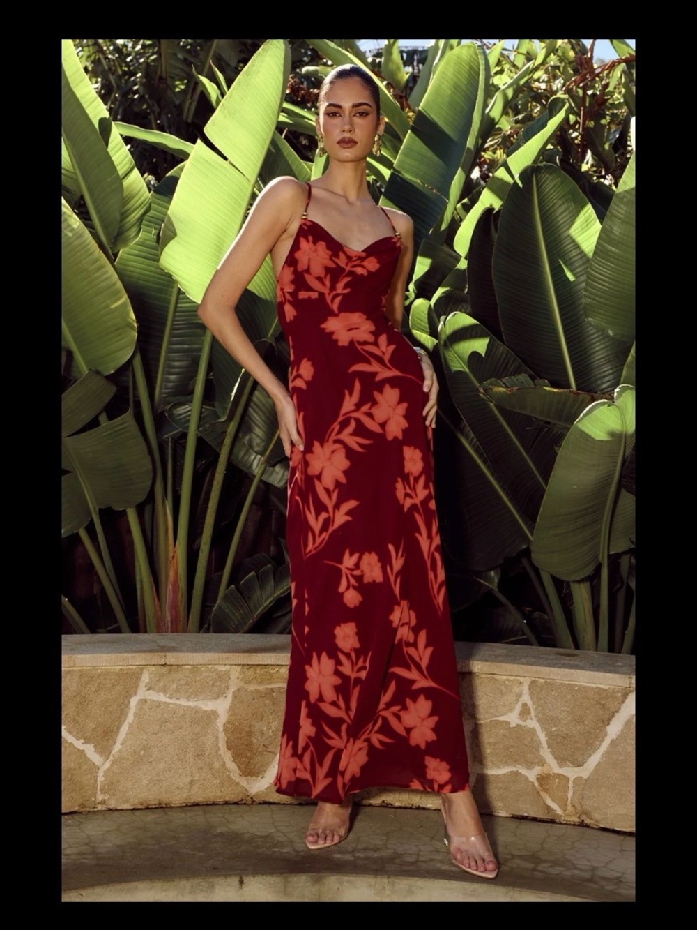 Runaway The Label Eve Cowl Cross Back Maxi Dress